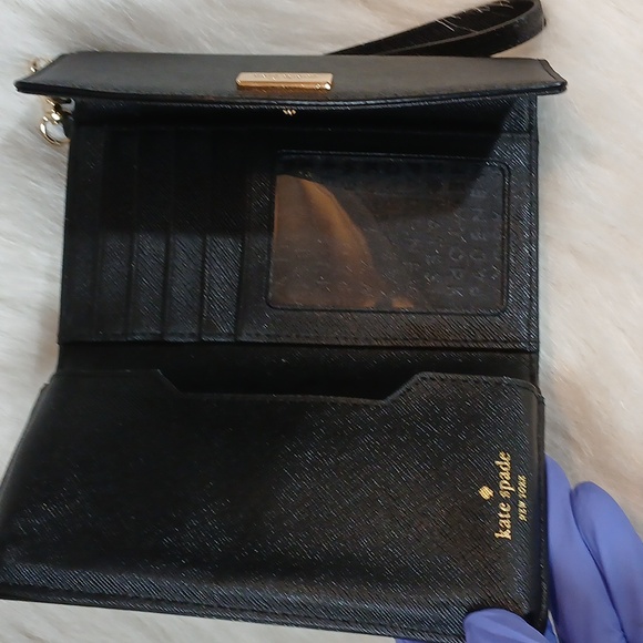 Kate Spade ♠️ Black Phone Wristlet - Picture 3 of 6
